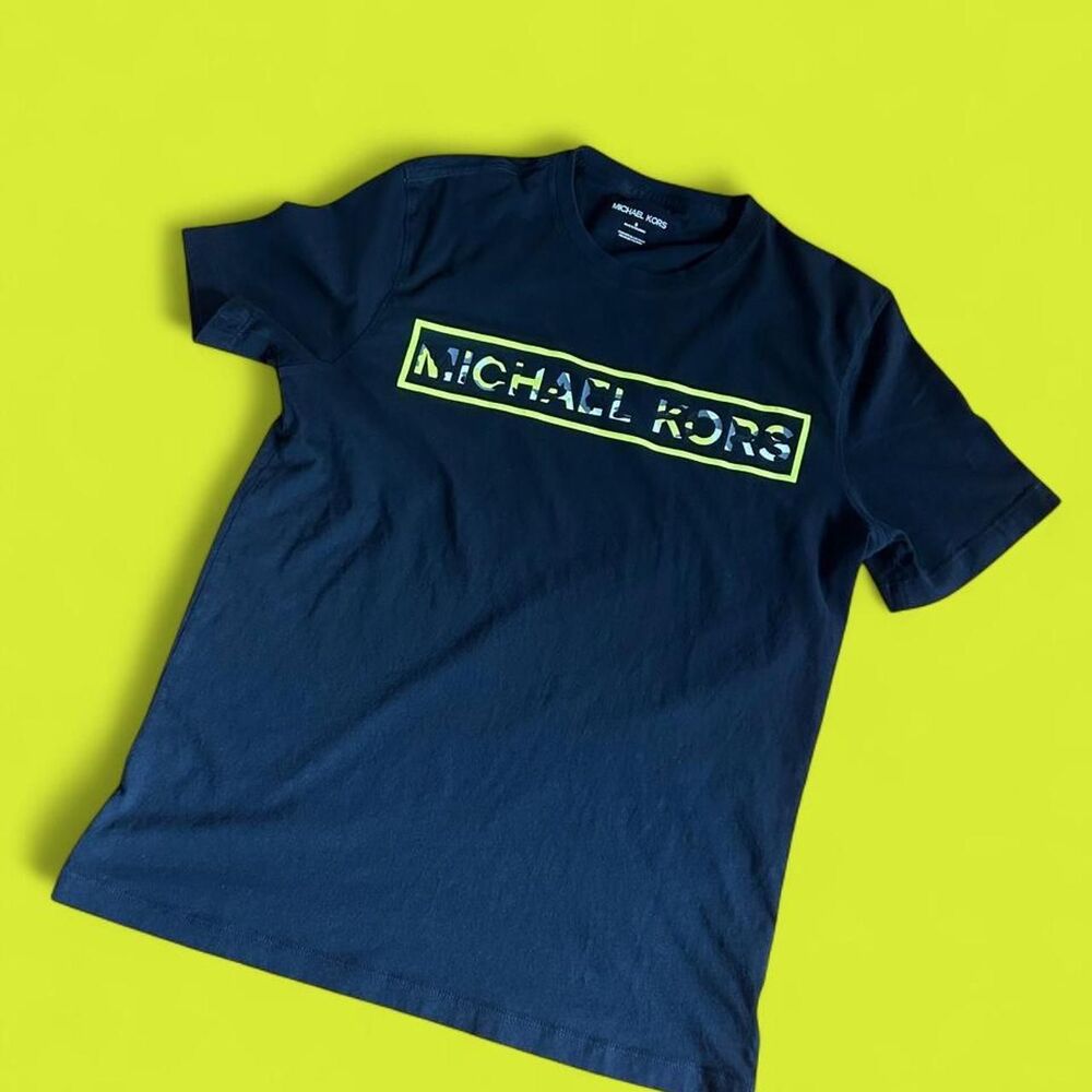 Michael Kors Navy Logo Graphic T-Shirt